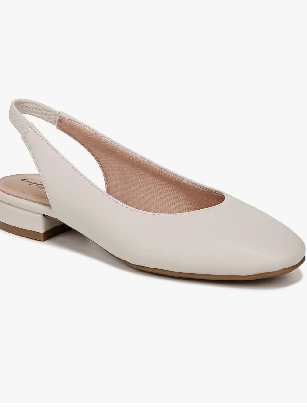 Life Stride Claire Slingback Flats in Cream